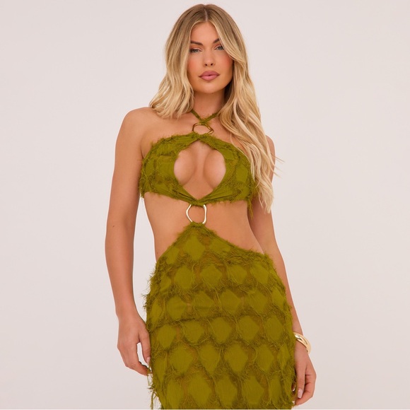 EGO - HALTERNECK RING DETAIL CUT OUT MAXI DRESS - Picture 3 of 3